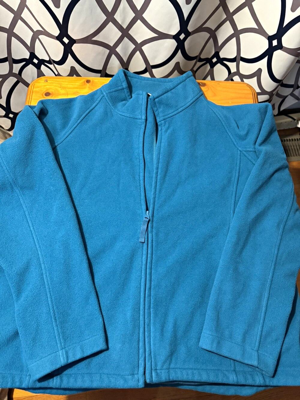 Duluth Trading Co. Men's Blue Fleece Full Zip Hoodie w/ Pockets High Neck 2XL